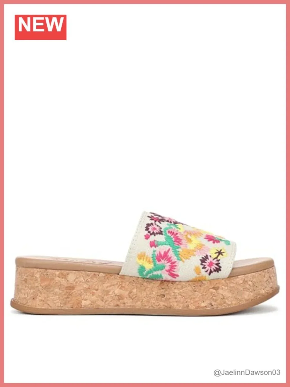Espadrille Wedge Sandals Slip-On Platform Heel Floral Embroidered